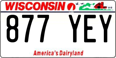 WI license plate 877YEY