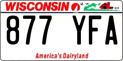 WI license plate 877YFA