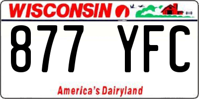 WI license plate 877YFC