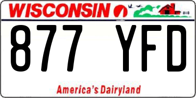 WI license plate 877YFD