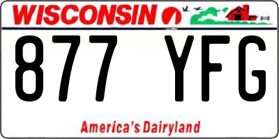 WI license plate 877YFG