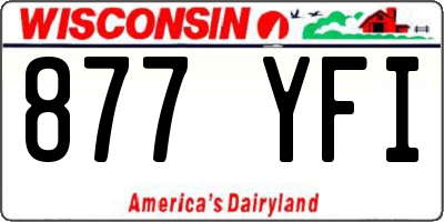 WI license plate 877YFI