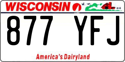WI license plate 877YFJ