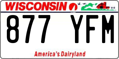 WI license plate 877YFM