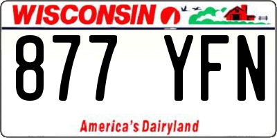 WI license plate 877YFN