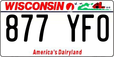 WI license plate 877YFO
