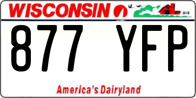 WI license plate 877YFP