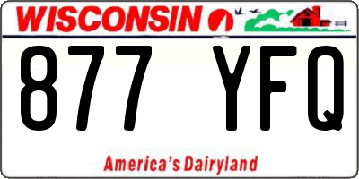 WI license plate 877YFQ