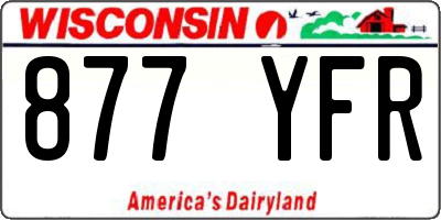 WI license plate 877YFR