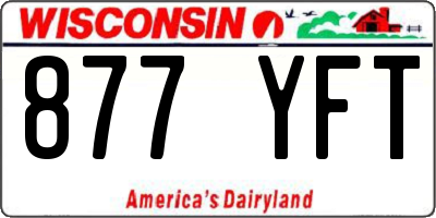 WI license plate 877YFT