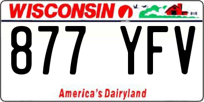 WI license plate 877YFV