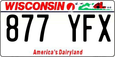WI license plate 877YFX
