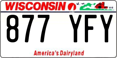 WI license plate 877YFY
