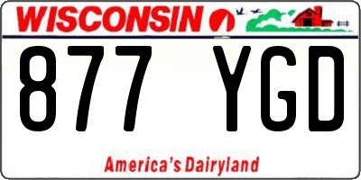 WI license plate 877YGD