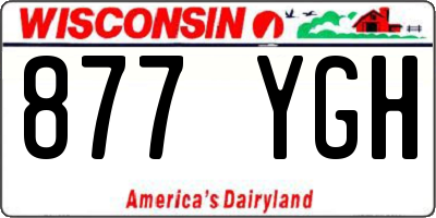 WI license plate 877YGH