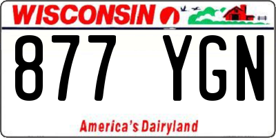 WI license plate 877YGN