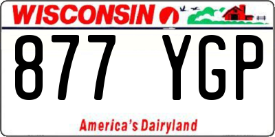 WI license plate 877YGP