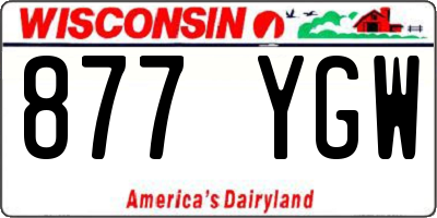 WI license plate 877YGW