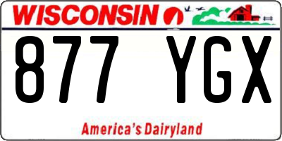 WI license plate 877YGX