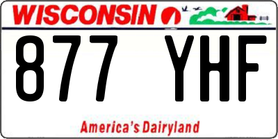 WI license plate 877YHF