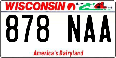 WI license plate 878NAA