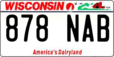 WI license plate 878NAB