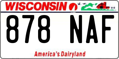 WI license plate 878NAF