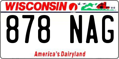 WI license plate 878NAG