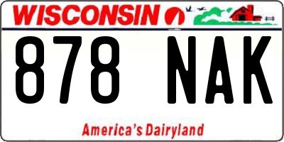 WI license plate 878NAK