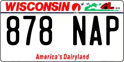 WI license plate 878NAP