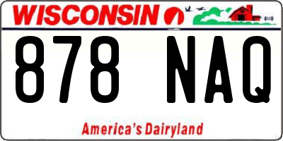 WI license plate 878NAQ