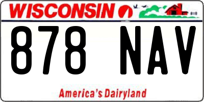WI license plate 878NAV