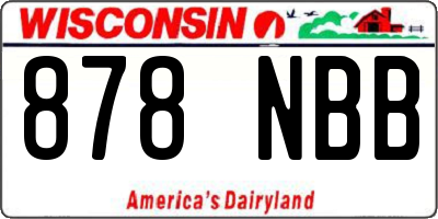 WI license plate 878NBB
