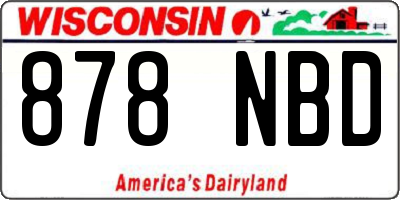 WI license plate 878NBD