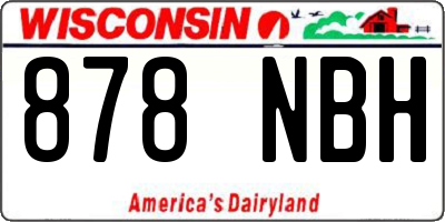 WI license plate 878NBH