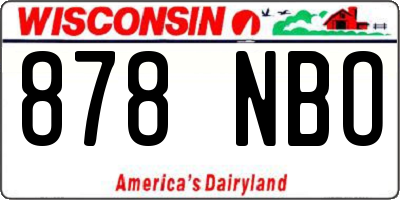 WI license plate 878NBO