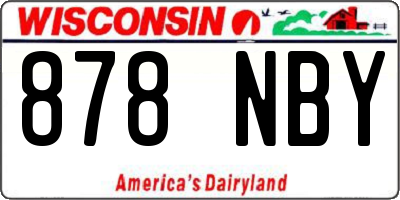 WI license plate 878NBY