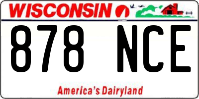 WI license plate 878NCE