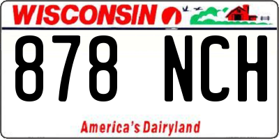 WI license plate 878NCH