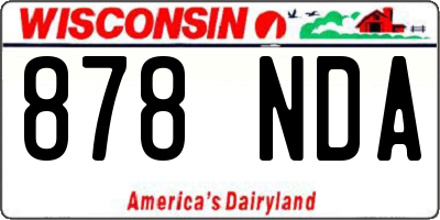 WI license plate 878NDA