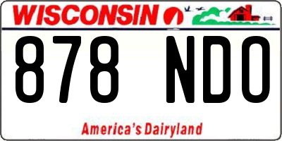 WI license plate 878NDO