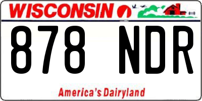 WI license plate 878NDR
