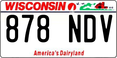 WI license plate 878NDV