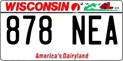 WI license plate 878NEA