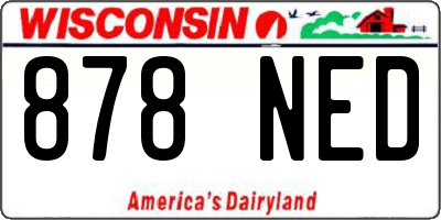 WI license plate 878NED