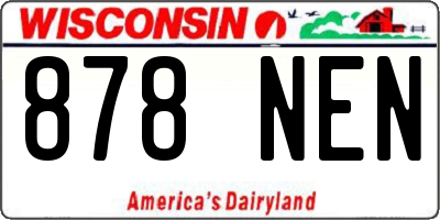 WI license plate 878NEN