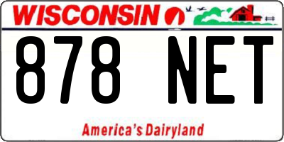 WI license plate 878NET