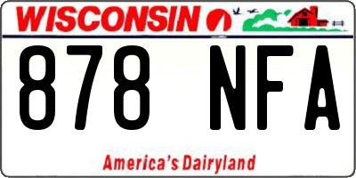 WI license plate 878NFA