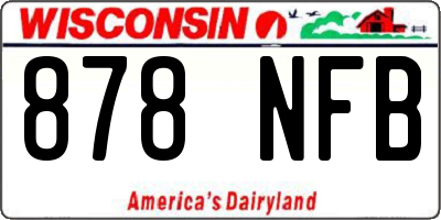 WI license plate 878NFB