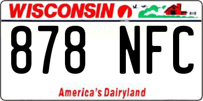WI license plate 878NFC
